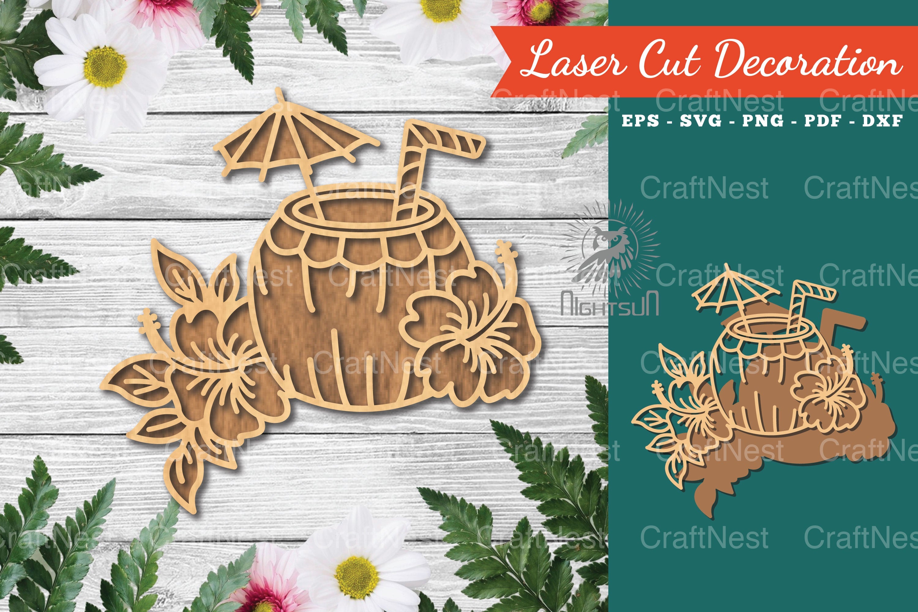 Summer Drink Laser Cut Decoration Clipart Bundle - CraftNest - Digital Crafting and Art