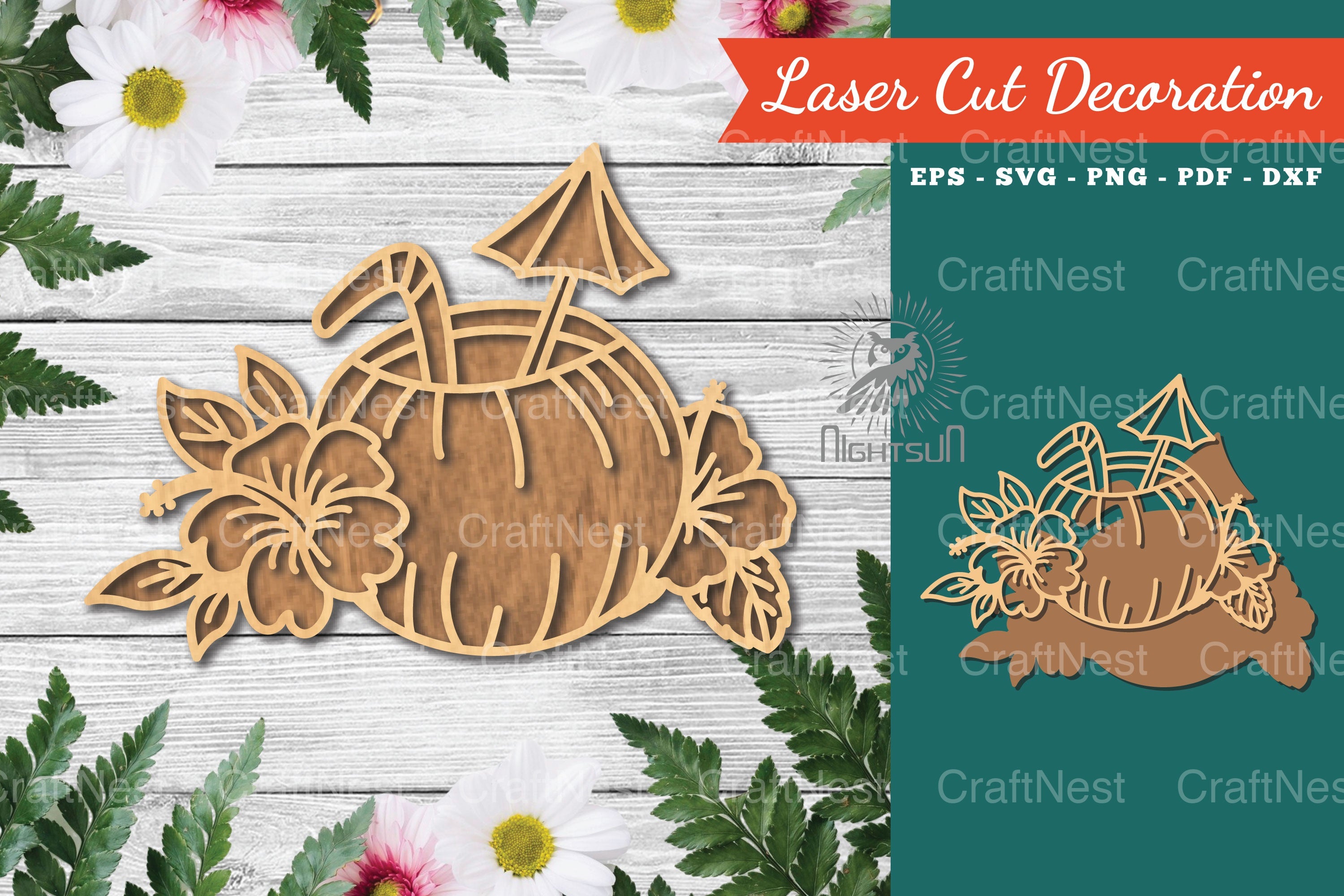 Summer Drink Laser Cut Decoration Clipart Bundle - CraftNest - Digital Crafting and Art