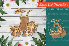 Summer Drink Laser Cut Decoration Clipart Bundle - CraftNest - Digital Crafting and Art