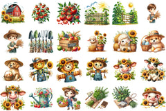 Summer Farming Time Clipart Bundle - CraftNest - Digital Crafting and Art