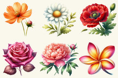 Summer Flowers Clipart Bundle 2 - CraftNest - Digital Crafting and Art