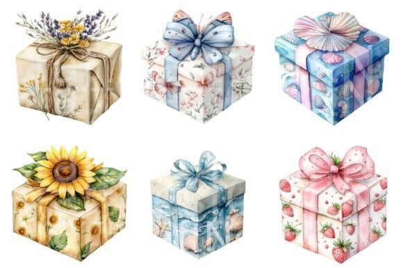 Summer Gift Box Clipart Bundle 12 - CraftNest - Digital Crafting and Art