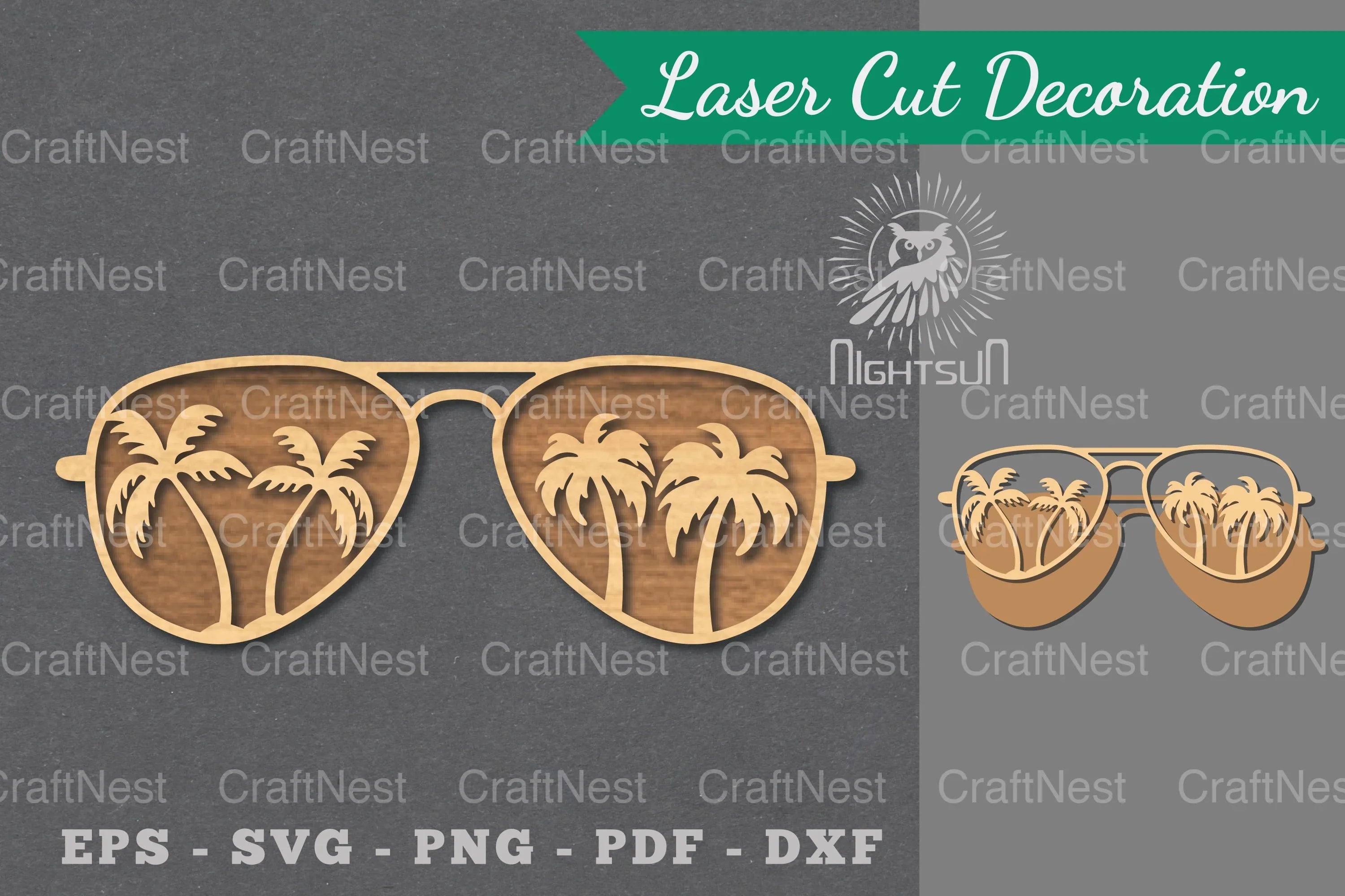 Summer Glasses Laser Cut Decoration Clipart Bundle - CraftNest - Digital Crafting and Art