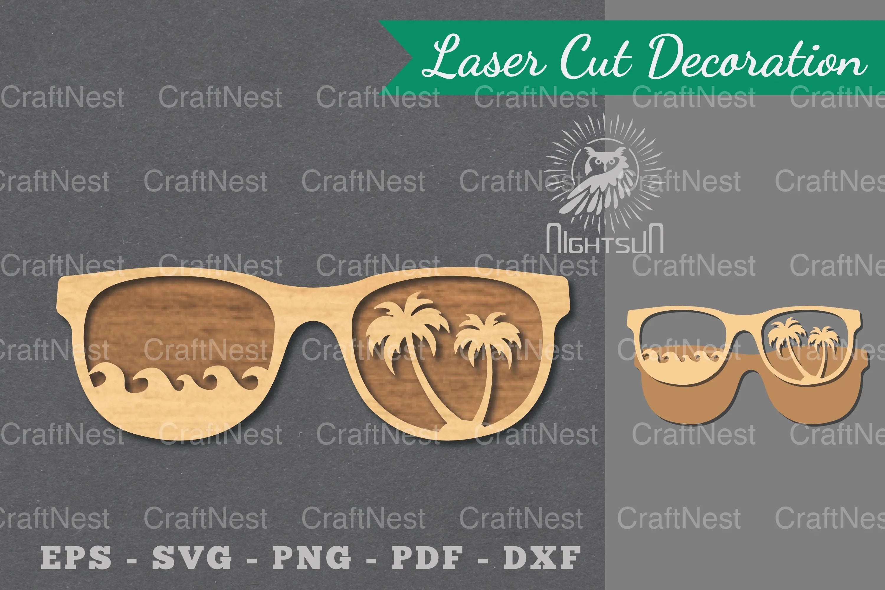 Summer Glasses Laser Cut Decoration Clipart Bundle - CraftNest - Digital Crafting and Art
