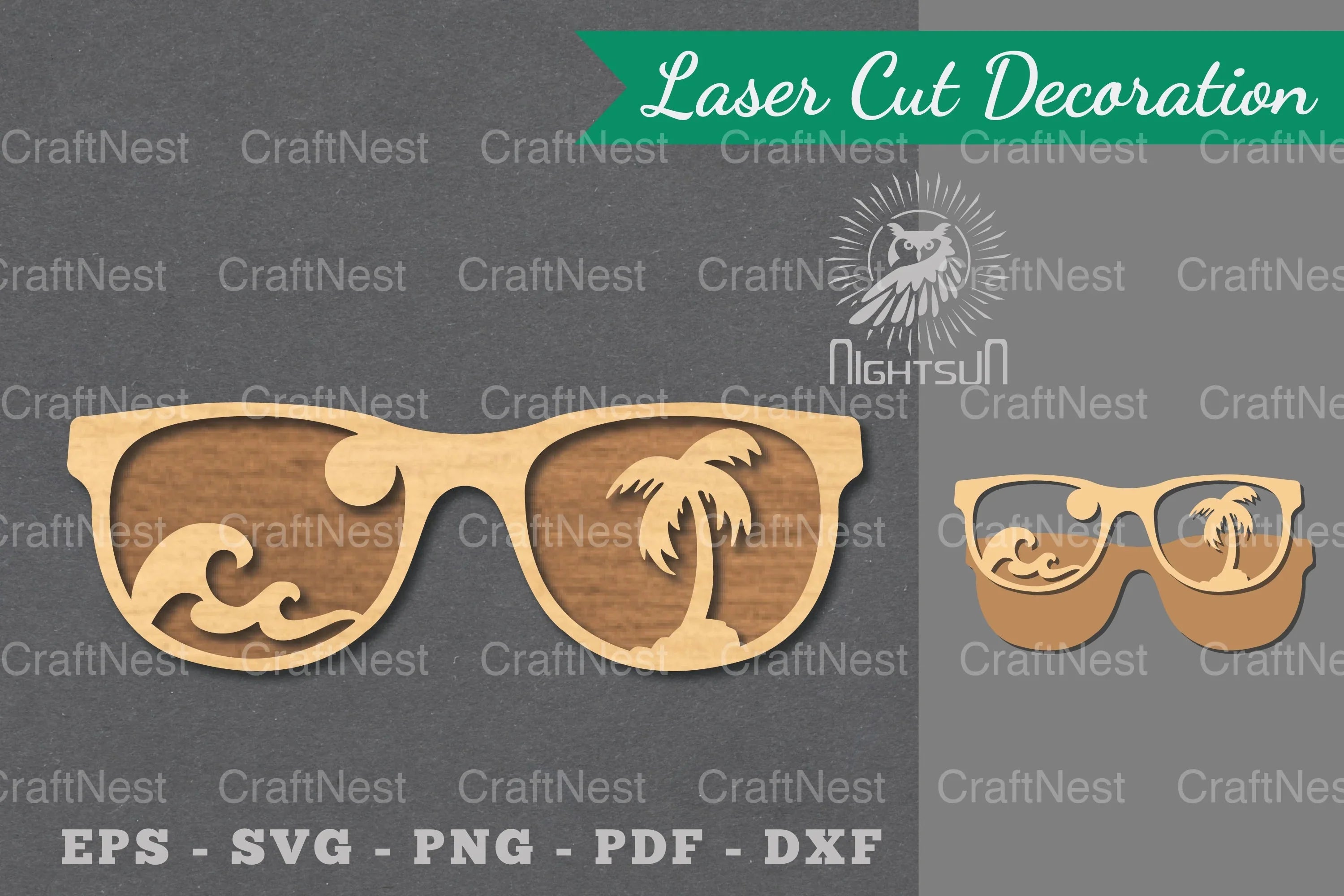 Summer Glasses Laser Cut Decoration Clipart Bundle - CraftNest - Digital Crafting and Art