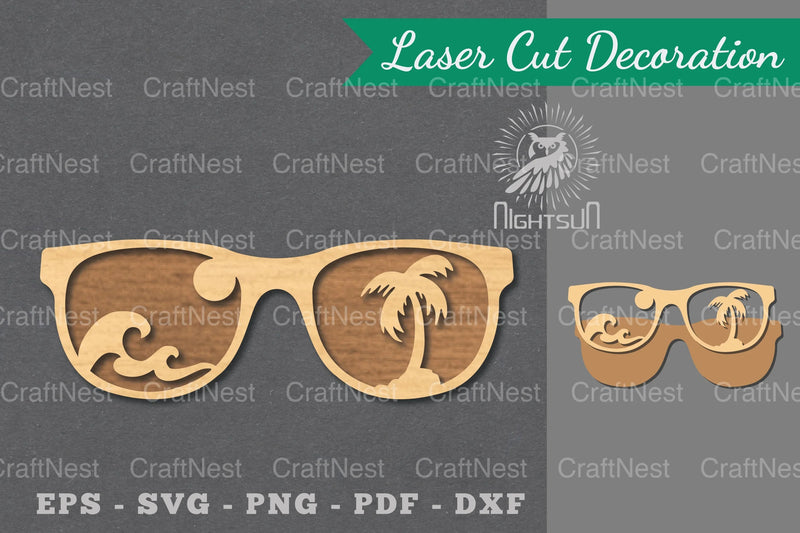 Summer Glasses Laser Cut Decoration Clipart Bundle - CraftNest - Digital Crafting and Art