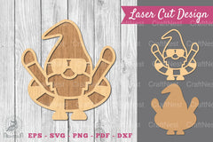 Summer Gnome Laser Cut Decoration Clipart Bundle - CraftNest - Digital Crafting and Art