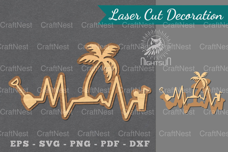 Summer Heartbeat Laser Cut Decoration Clipart Bundle - CraftNest - Digital Crafting and Art