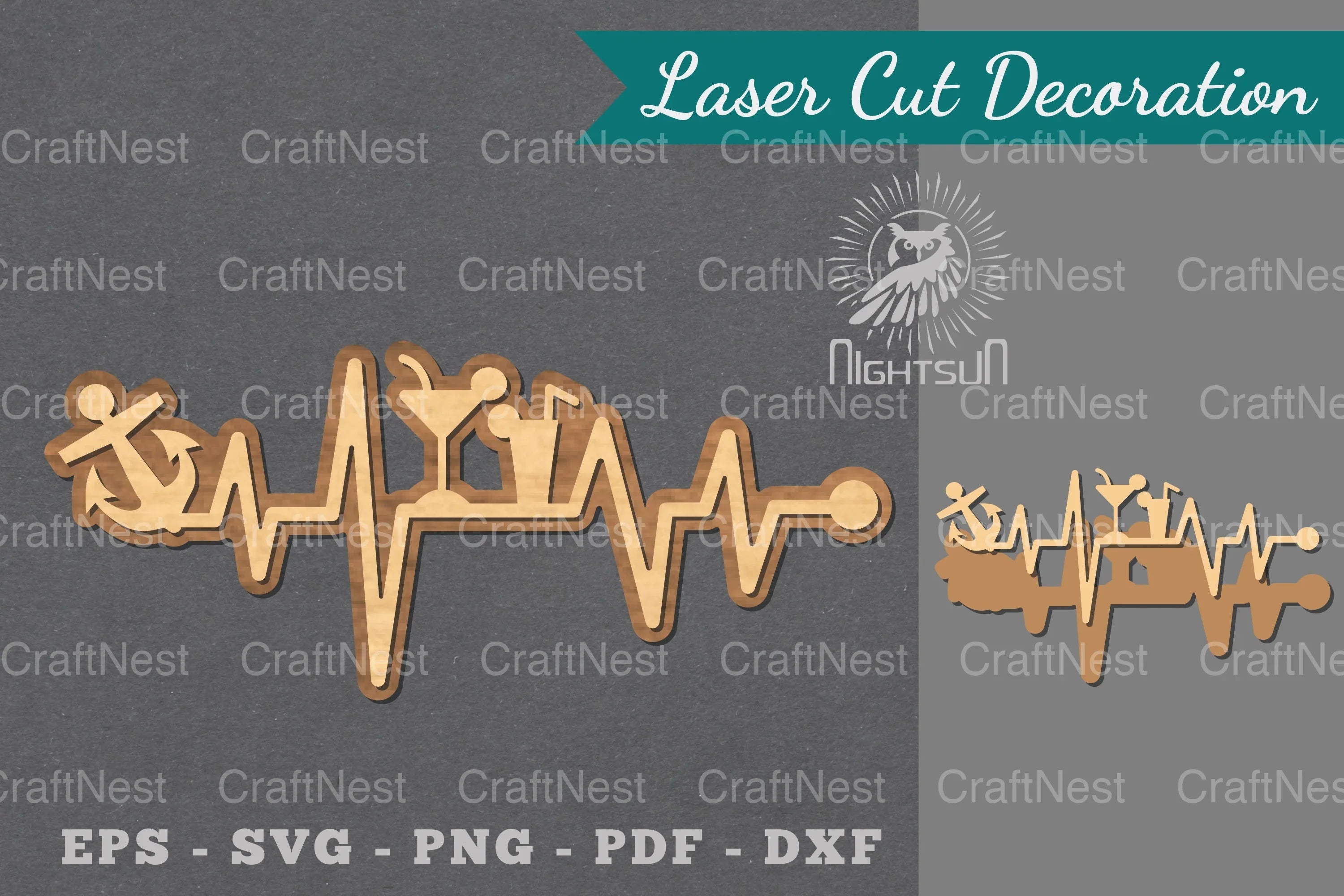 Summer Heartbeat Laser Cut Decoration Clipart Bundle - CraftNest - Digital Crafting and Art
