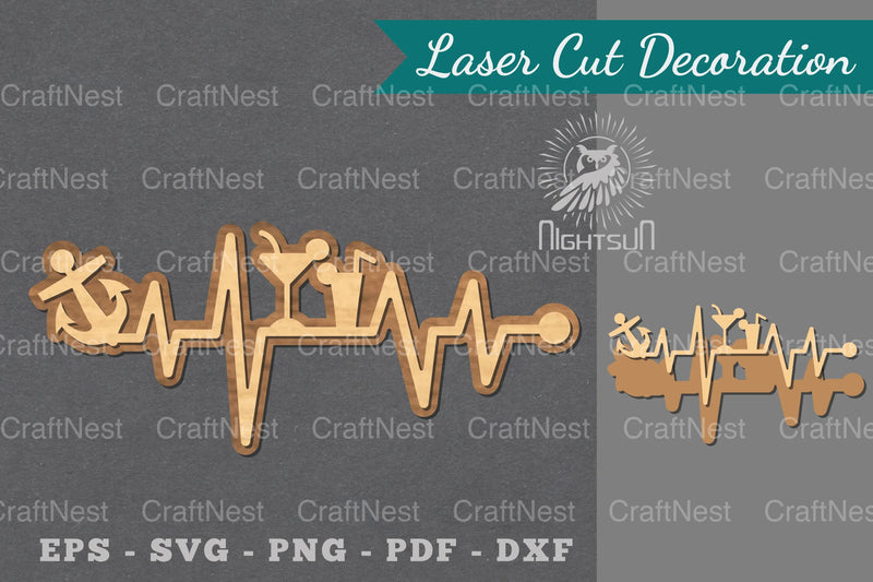 Summer Heartbeat Laser Cut Decoration Clipart Bundle - CraftNest - Digital Crafting and Art
