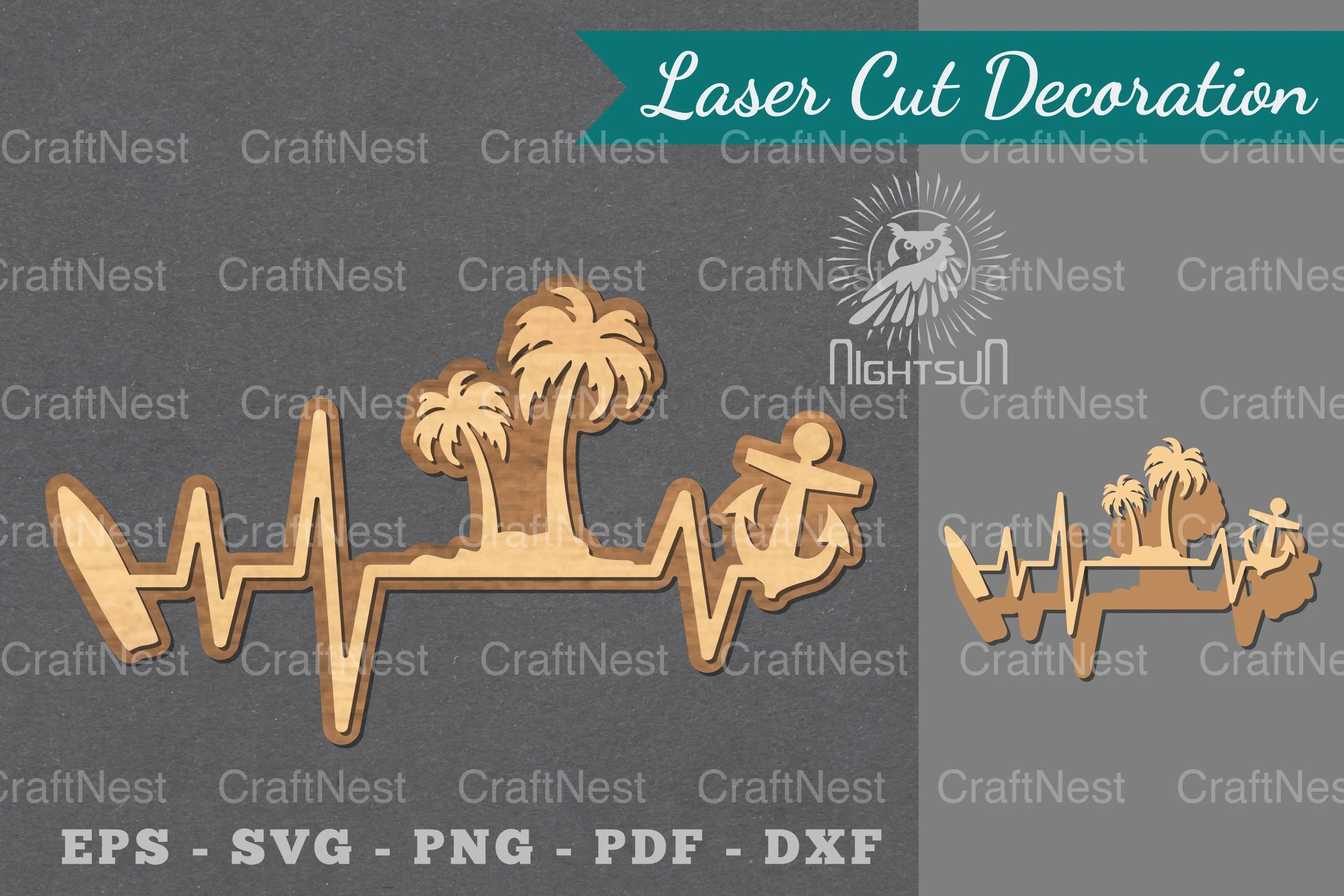 Summer Heartbeat Laser Cut Decoration Clipart Bundle - CraftNest - Digital Crafting and Art