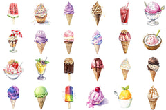 Summer Ice Cream Clipart Bundle 7 - CraftNest - Digital Crafting and Art