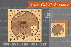 Summer Laser Cut Photo Frame Clipart Bundle - CraftNest - Digital Crafting and Art