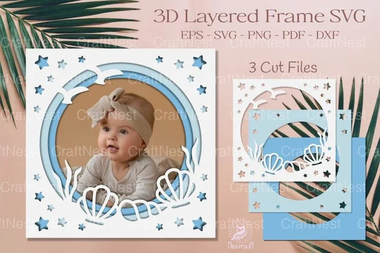 Summer Layered Frame Papercut SVG Bundle - CraftNest - Digital Crafting and Art