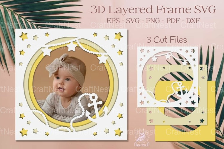 Summer Layered Frame Papercut SVG Bundle - CraftNest - Digital Crafting and Art