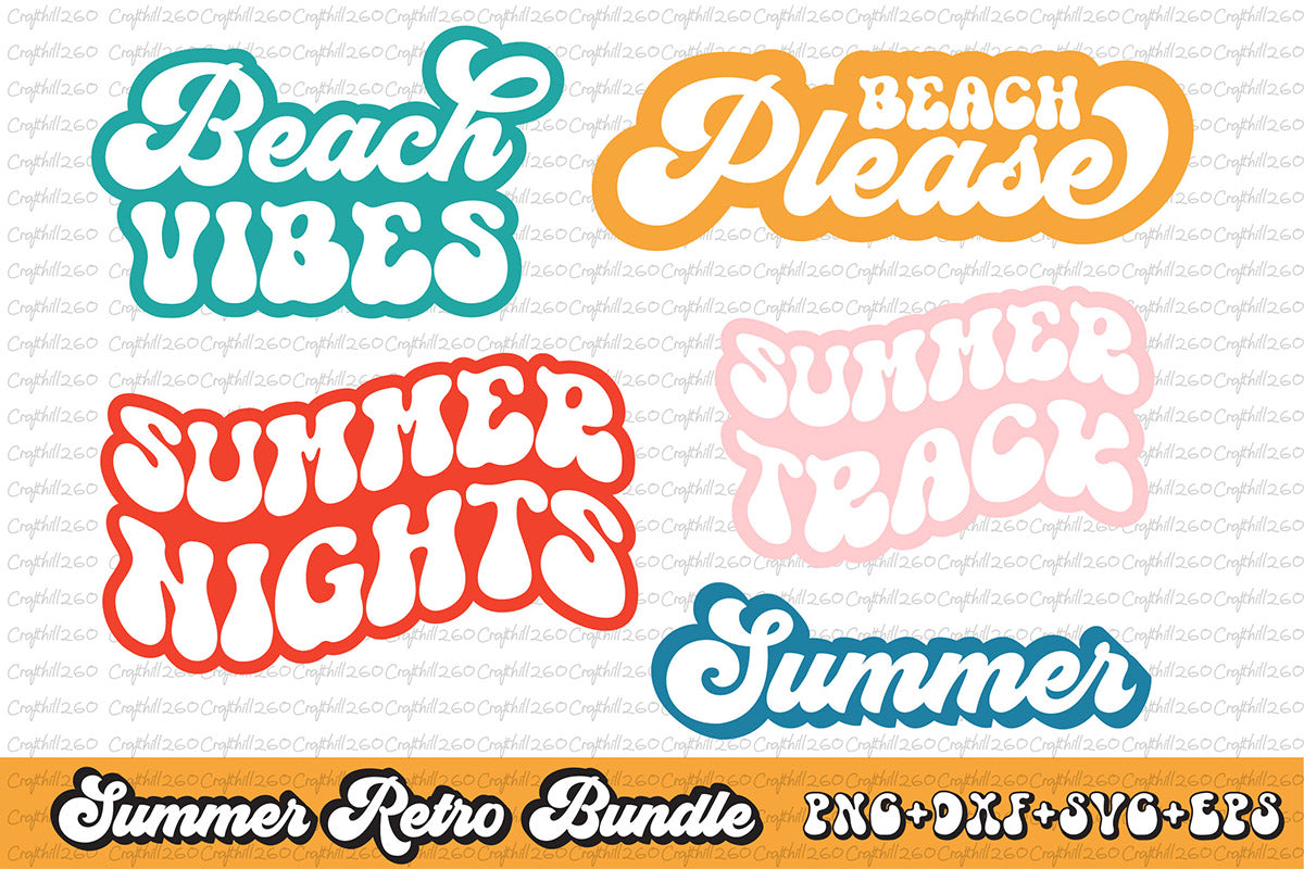 Summer Retro Bundle - CraftNest - Digital Crafting and Art