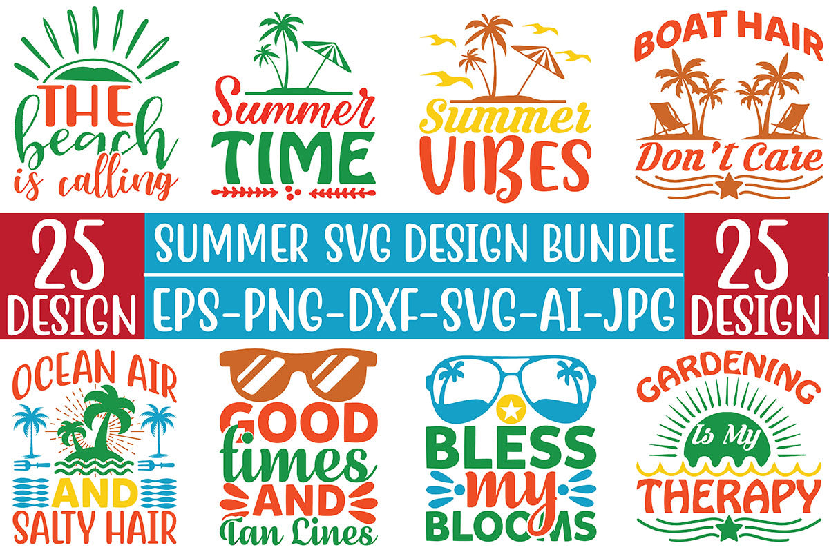 Summer SVG Bundle 11 - CraftNest - Digital Crafting and Art