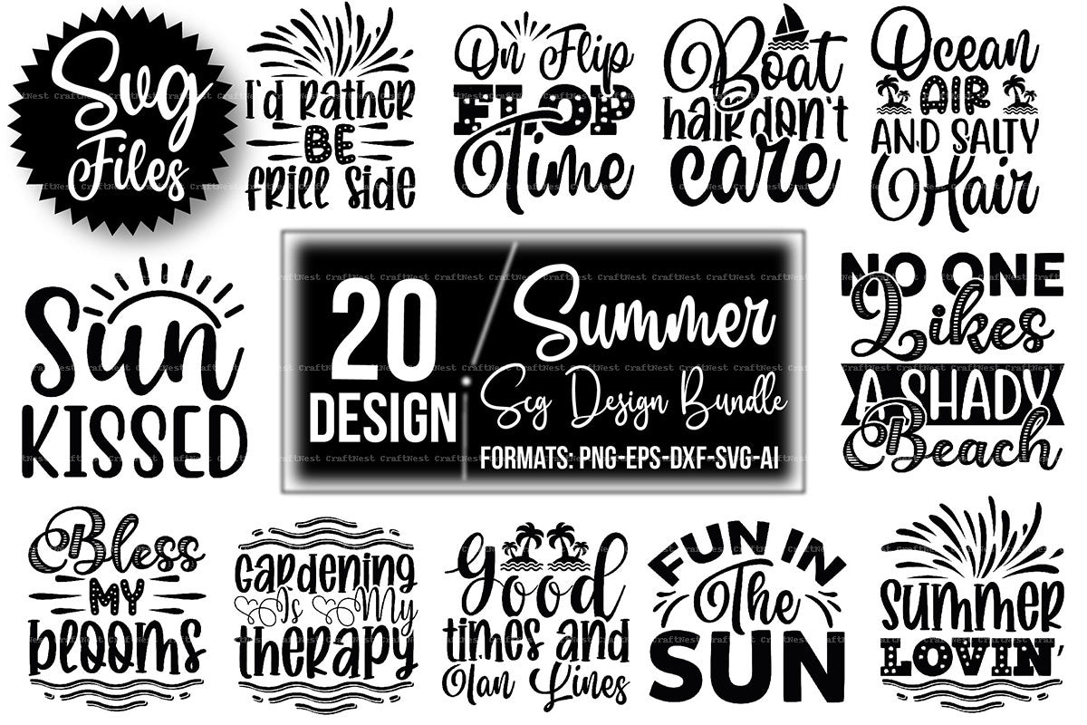 Summer Design SVG Bundle  Pack