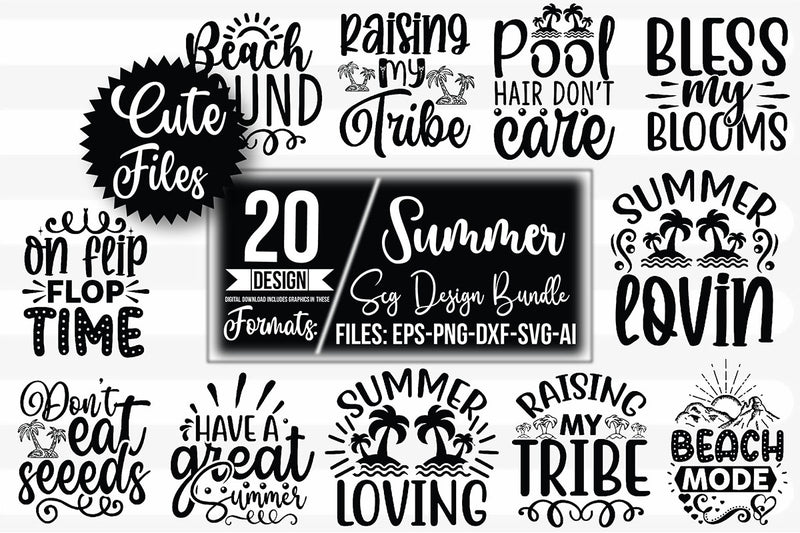 Summer SVG Bundle 10 - CraftNest - Digital Crafting and Art