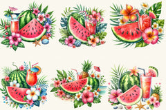 Summer Watermelon Slice Clipart Bundle - CraftNest - Digital Crafting and Art