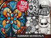 Sommer Mandala Malbücher