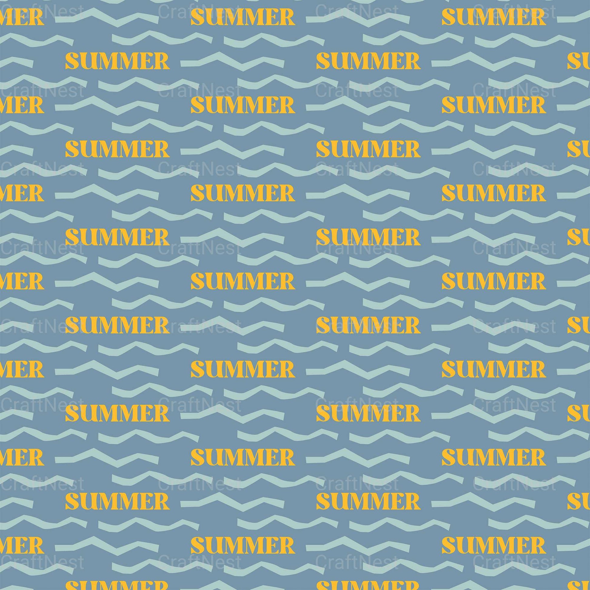 Summer Seamless Digital Paper - CraftNest - Digital Crafting and Art