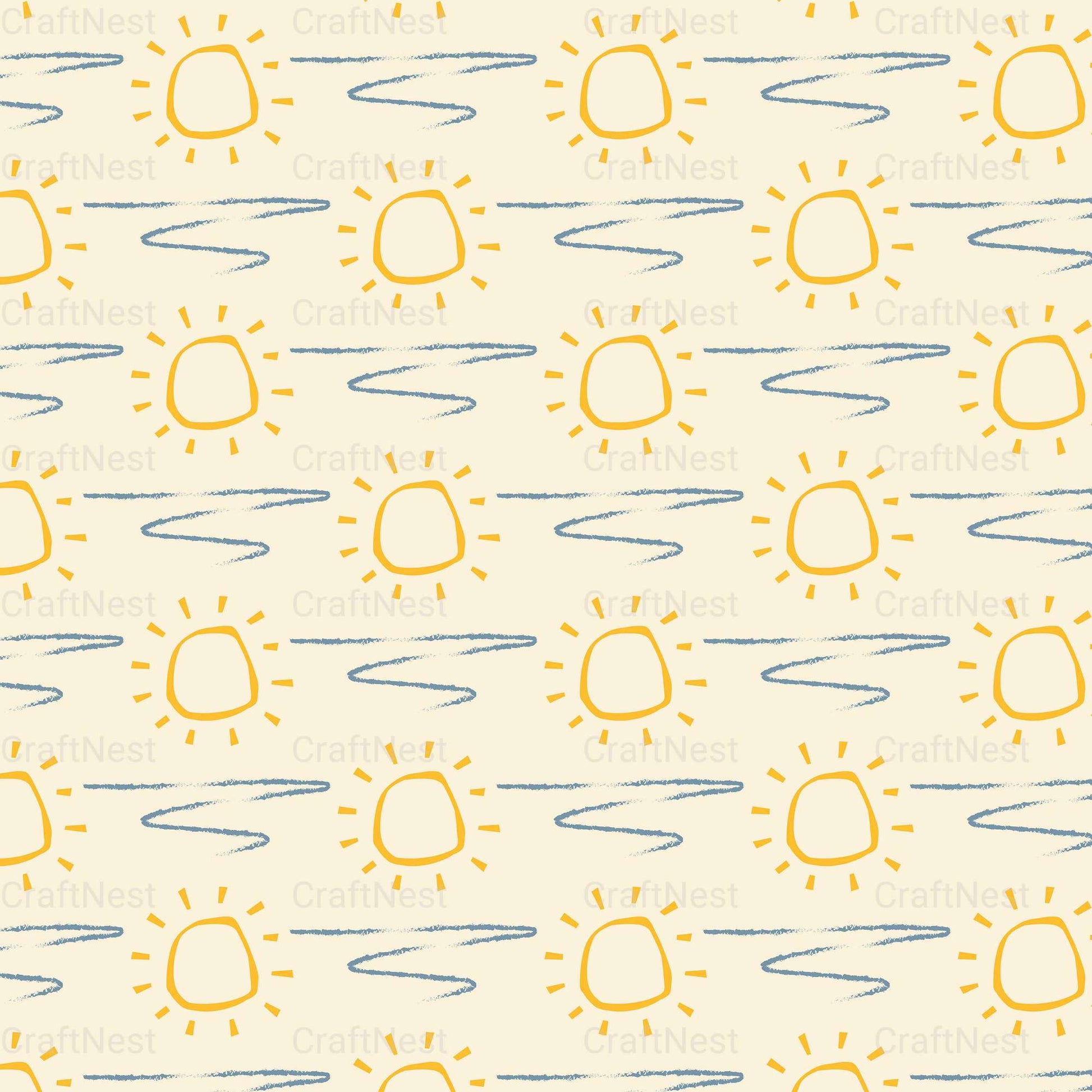Summer Seamless Digital Paper - CraftNest - Digital Crafting and Art