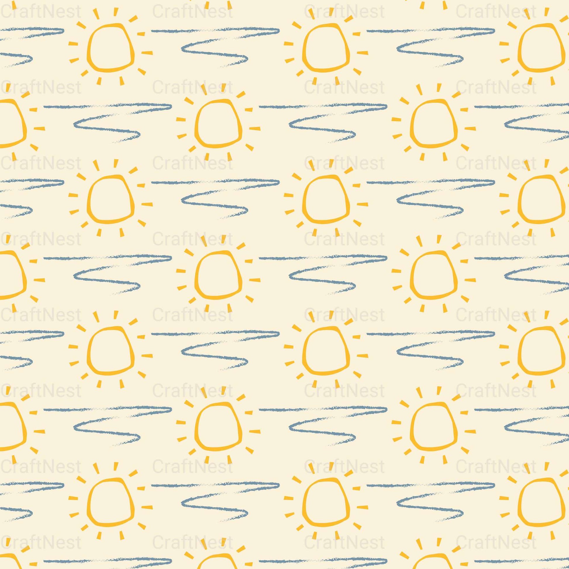 Summer Seamless Digital Paper - CraftNest - Digital Crafting and Art