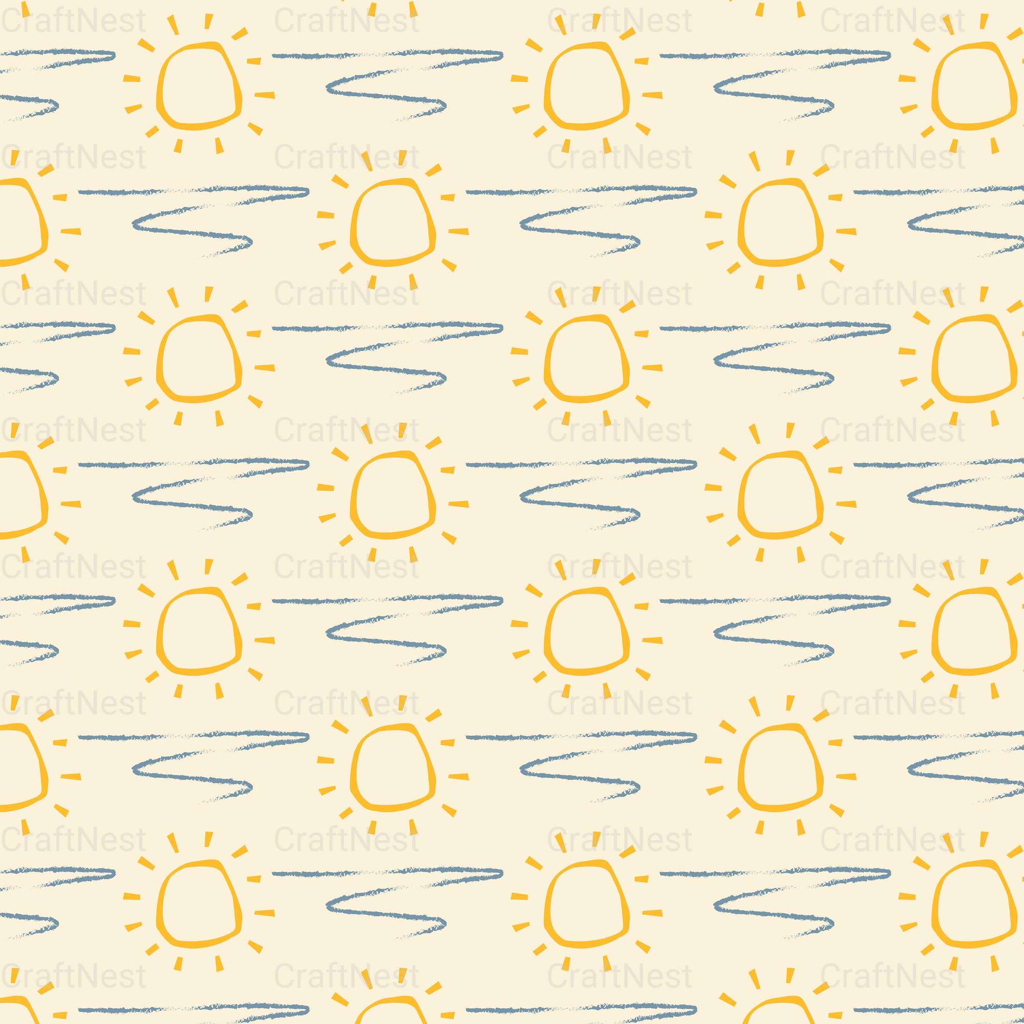 Summer Seamless Digital Paper - CraftNest - Digital Crafting and Art