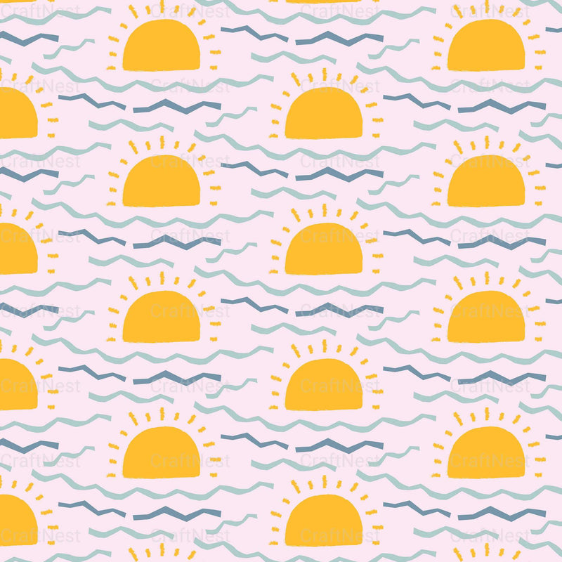 Summer Seamless Digital Paper - CraftNest - Digital Crafting and Art