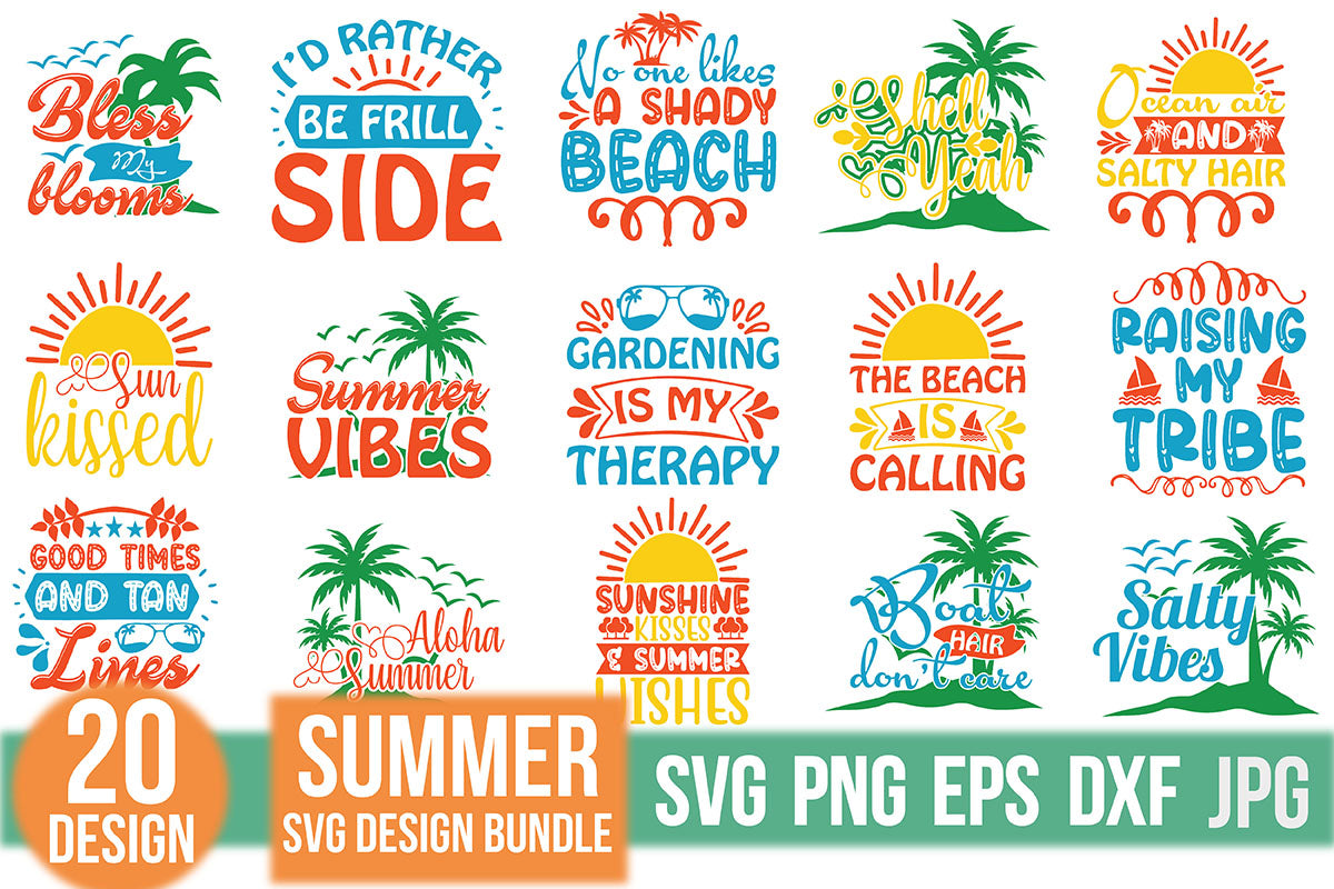 Summer SVG Bundle 6 - CraftNest - Digital Crafting and Art