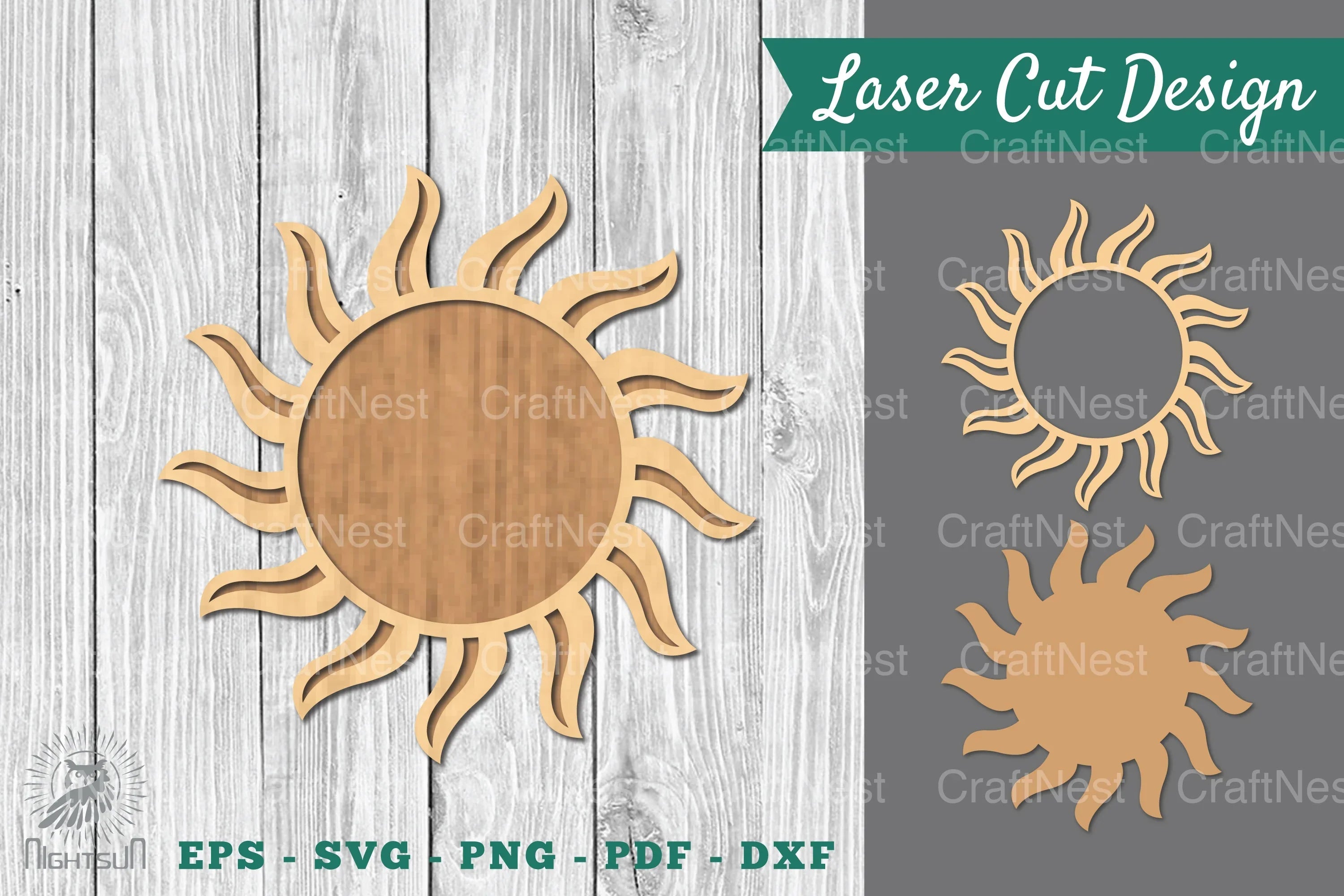 Sun Laser Cut Decoration SVG Bundle - CraftNest - Digital Crafting and Art
