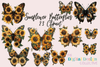 Sunflower Butterflies Clipart Bundle