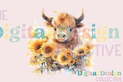 Sunflower Cow Clipart Bundle - CraftNest - Digital Crafting and Art