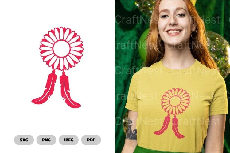 Sunflower Dreamcatcher Clipart Bundle - CraftNest - Digital Crafting and Art