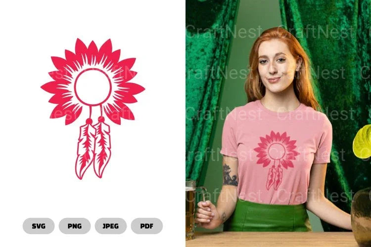 Sunflower Dreamcatcher Clipart Bundle - CraftNest - Digital Crafting and Art