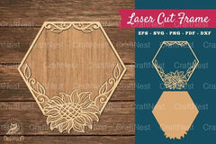 Sunflower Laser Cut Frame SVG Bundle - CraftNest - Digital Crafting and Art