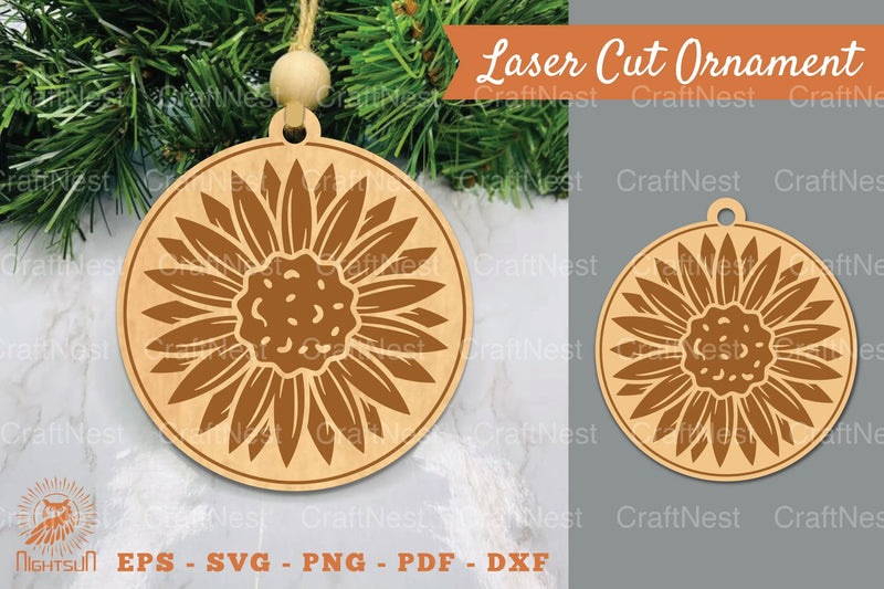 Sunflower Laser Cut Ornament Clipart Bundle - CraftNest - Digital Crafting and Art