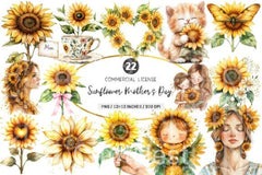 Sunflower Mother's Day Clipart Bundle 88 - CraftNest - Digital Crafting and Art