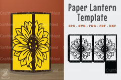 Sunflower Papercut Lantern Template SVG Bundle - CraftNest - Digital Crafting and Art