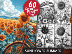 Sunflower Summer Coloring Books - CraftNest - Digital Crafting and Art