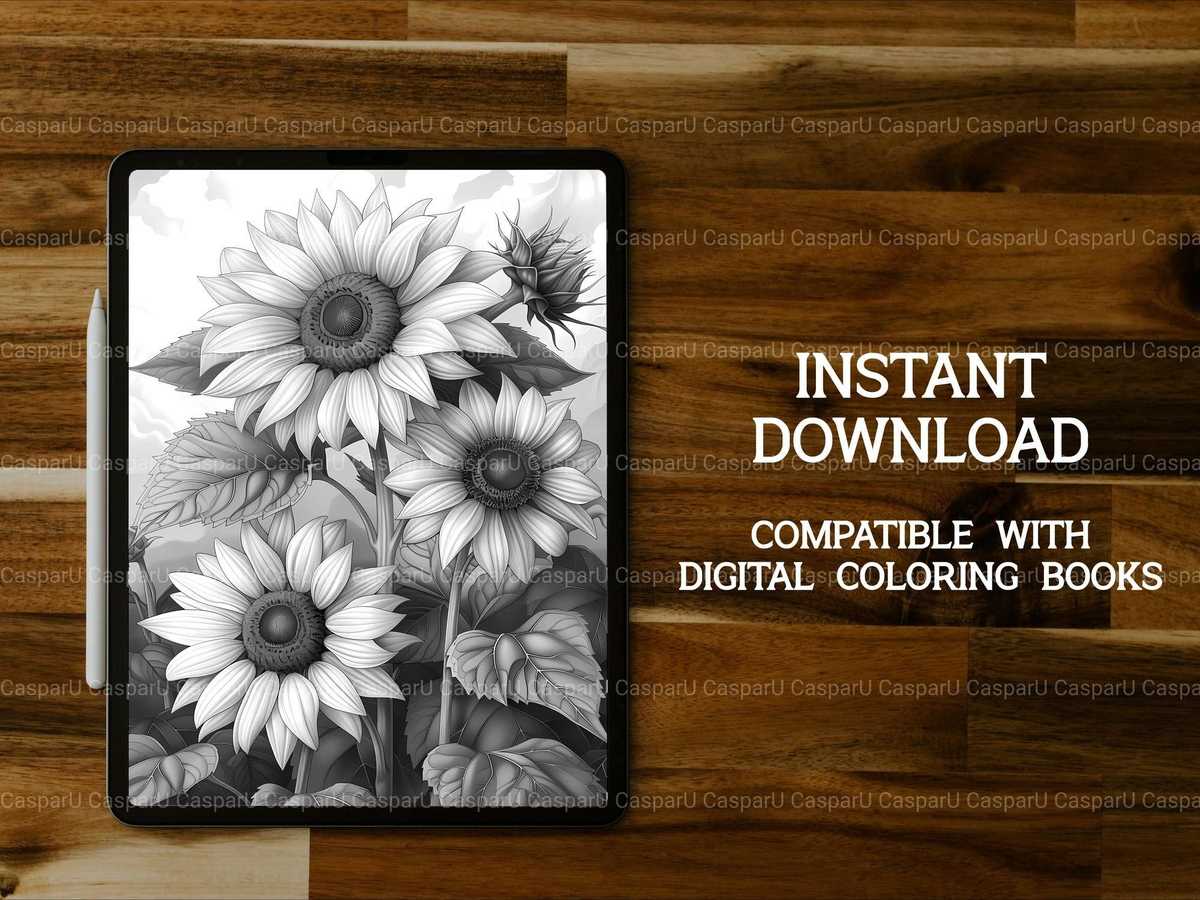 Sunflower Summer Coloring Books - CraftNest - Digital Crafting and Art