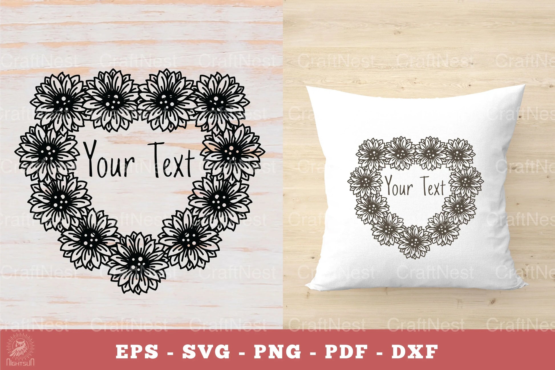 Sunflowers Monogram SVG Bundle - CraftNest - Digital Crafting and Art