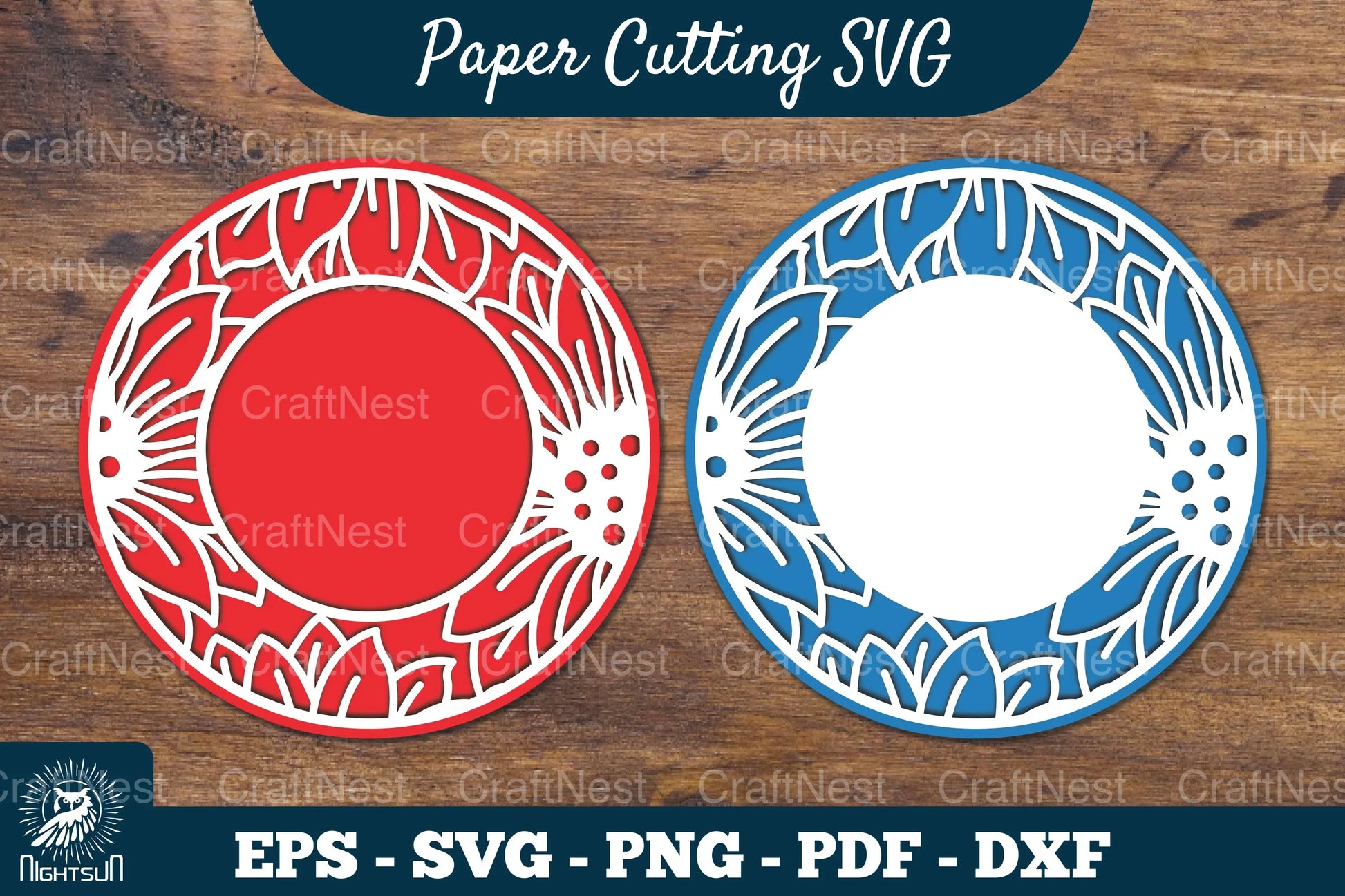 Sunflowers Papercut Circle Clipart Bundle - CraftNest - Digital Crafting and Art