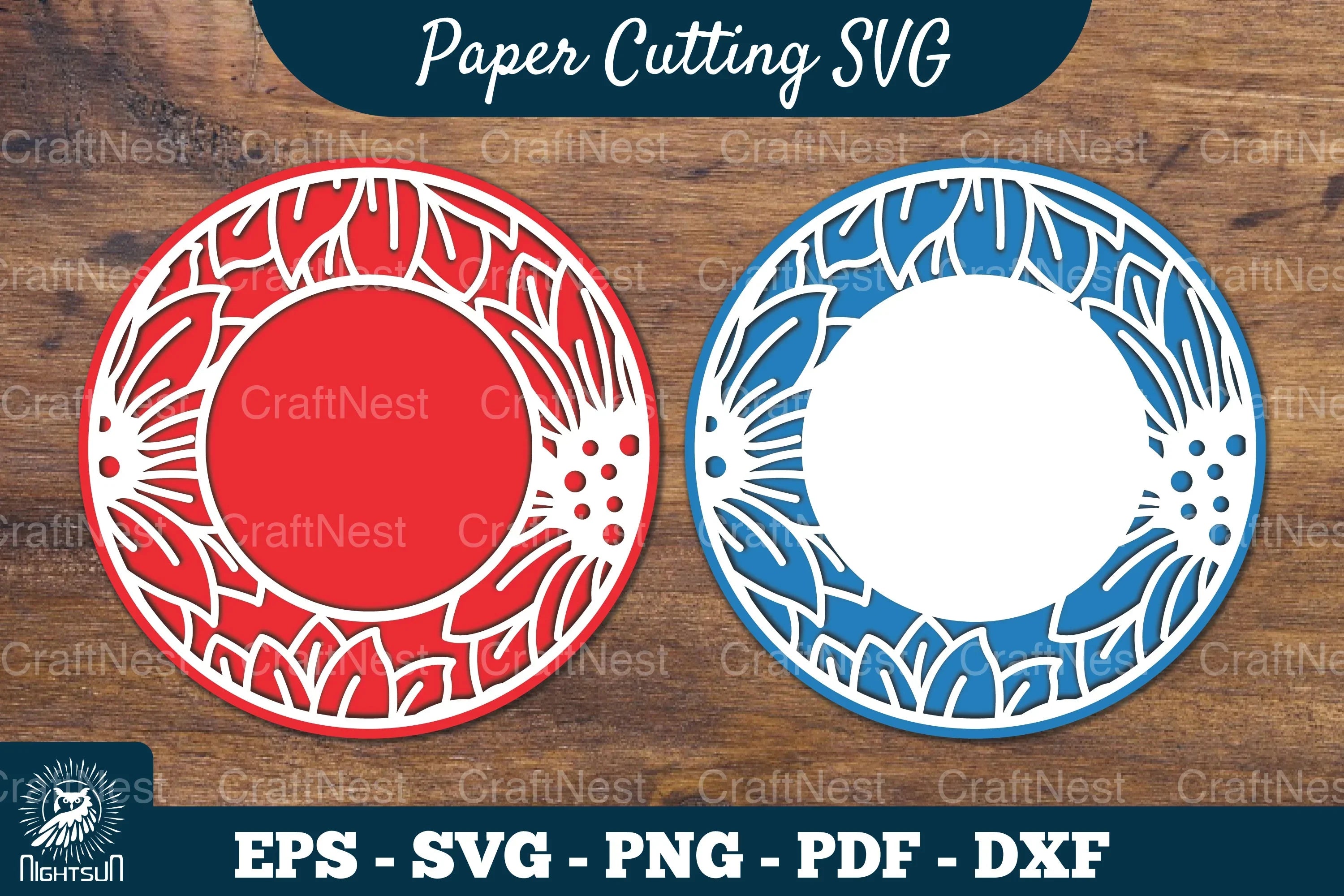 Sunflowers Papercut Circle Clipart Bundle - CraftNest - Digital Crafting and Art