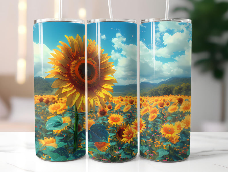 Sunflowers Flowers Tumbler Wrap - CraftNest - Digital Crafting and Art