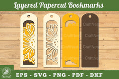 Sunflower Bookmark SVG Bundle - CraftNest - Digital Crafting and Art