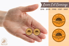 Sunset Laser Cut Earrings SVG Bundle - CraftNest - Digital Crafting and Art