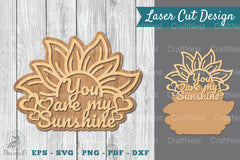 Sunshine Laser Cut Sign SVG Bundle - CraftNest - Digital Crafting and Art