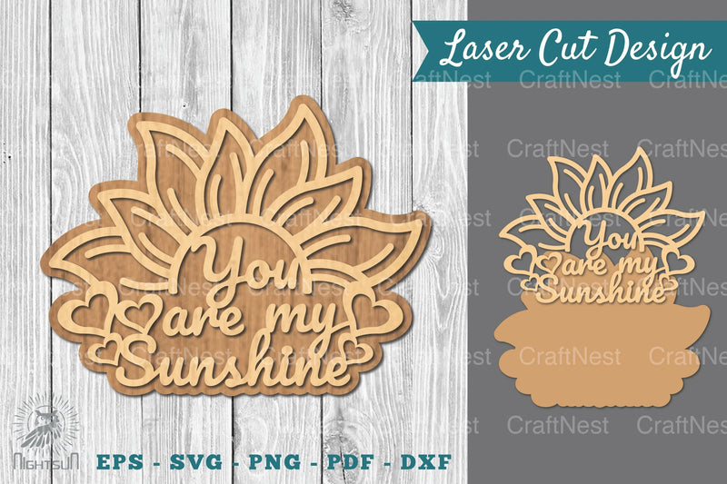 Sunshine Laser Cut Sign SVG Bundle - CraftNest - Digital Crafting and Art